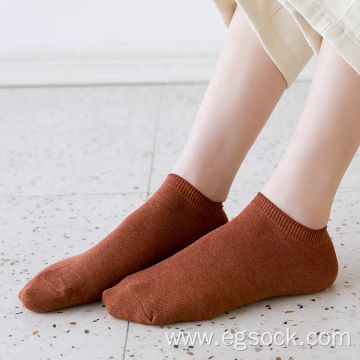 cotton polyester spaned ladies' thin ankle length socks